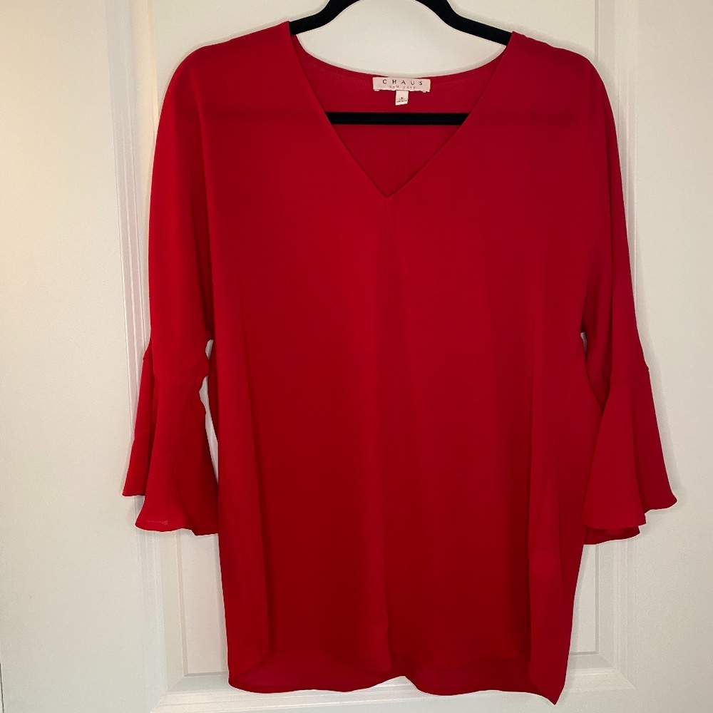 Chaus Long Chiffon Top